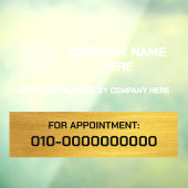 Gold | Add Logo Business Werbeaktion Car Truck Sto Fensteraufkleber (Blatt 3)