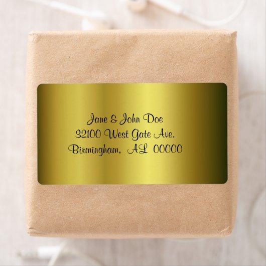Gold Address Shipping Labels (Insitu)
