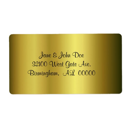 Gold Address Shipping Labels (Vorne)