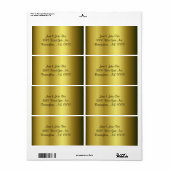Gold Address Shipping Labels (Vorne)