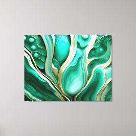 Gold Adern: Digitale Hommage an grüne Mineralien Leinwanddruck