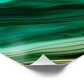 Gold Adern: Digitale Hommage an grüne Mineralien Poster (Ecke)