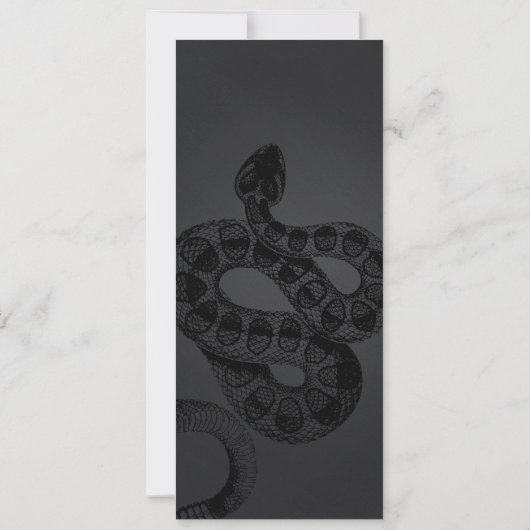 Gold Adult Halloween Party Serpent Invitation Einladung (Rückseite)