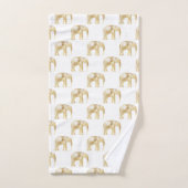 GOLD AFRIKANISCHE ELEFANT WHITE BADEZIMMER TOWEL S BADHANDTUCH SET (Handtuch)