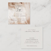 Gold Agate Beige Vielen Dank für Ihr Interesse an  Quadratische Visitenkarte (Vorne/Hinten)