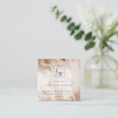 Gold Agate Beige Vielen Dank für Ihr Interesse an  Quadratische Visitenkarte (Stehend Vorderseite)