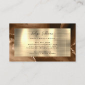 Gold Agate Business Card Visitenkarte (Rückseite)