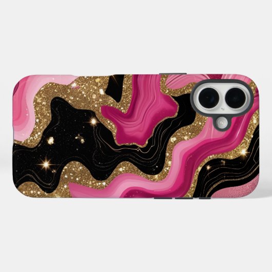 Gold Agate Case-Mate iPhone Hülle (Rückseite (Horizontal))