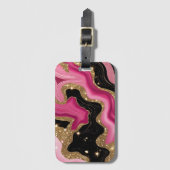 Gold Agate Gepäckanhänger (Vorderseite Vertikal)