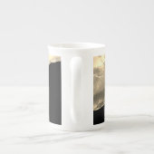 Gold Agate & Glitzer, Goldname auf schwarz Porzellantasse (Rückseite)