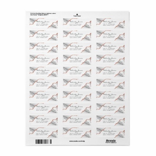 Gold Agate in Weiß und Rose (Vorne)