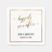 Gold Akzente glücklicherweise immer nach, Herz-Scr Serviette (Vorderseite)