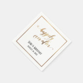 Gold Akzente glücklicherweise immer nach, Herz-Scr Serviette (Ecke)