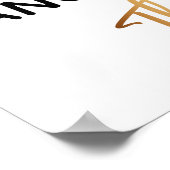 Gold Akzente tanzen auf diese Weise einfache Pfeil Poster (Ecke)