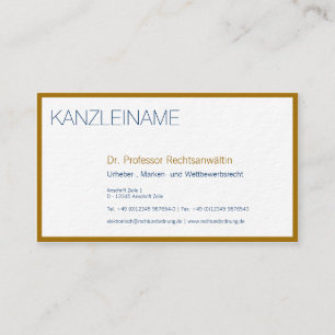 Gold Akzente Visitentententenkarte Visitenkarte