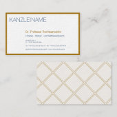 Gold Akzente Visitentententenkarte Visitenkarte (Vorne/Hinten)