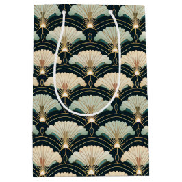 Gold Akzentiertes Gemustertes, japanisch inspirier Mittlere Geschenktüte