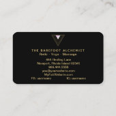 *~* Gold Alchemy Minimal Sacred Geometry Triangle Visitenkarte (Rückseite)