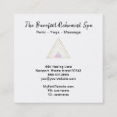 *~* Gold Alchemy Triangle Sacred Geometry Minimal Quadratische Visitenkarte (Rückseite)