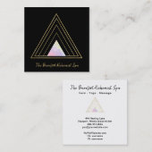 *~* Gold Alchemy Triangle Sacred Geometry Minimal Quadratische Visitenkarte (Vorne/Hinten)