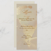 Gold Alcohol Ink Elegant Flat Menu Menükarte (Vorne/Hinten)