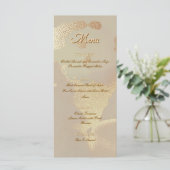 Gold Alcohol Ink Elegant Flat Menu Menükarte (Stehend Vorderseite)