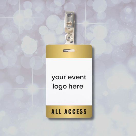 Gold All Access Event Pass Abzeichen Ausweis