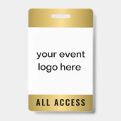 Gold All Access Event Pass Abzeichen Ausweis (Vorderseite)