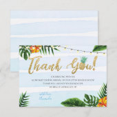 Gold Aloha Baby Dusche Danke Karte (Vorne/Hinten)