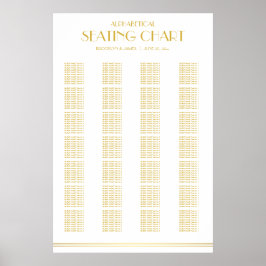 Gold Alphabetische Hochzeitskarte 24x36 Poster
