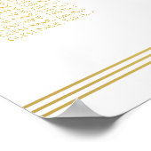 Gold Alphabetische Hochzeitssattelplakette Poster (Ecke)