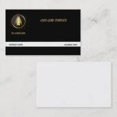 Gold Alte Owl Logo-Visitenkarte Visitenkarte (Vorne/Hinten)