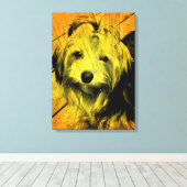 Gold Amber Grunge Yorkshire Terrier Wall Art Leinwanddruck (Insitu (Holzboden))