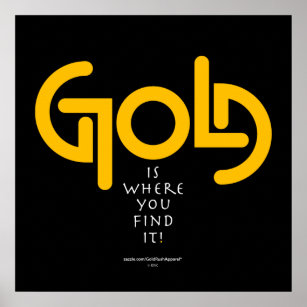 Gold Ambigram finden Poster