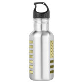 Gold American Flag Edelstahlflasche (Rückseite)