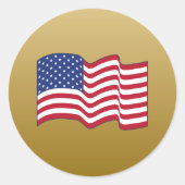 Gold American Flag Stickers (Vorderseite)