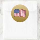 Gold American Flag Stickers (Tasche)