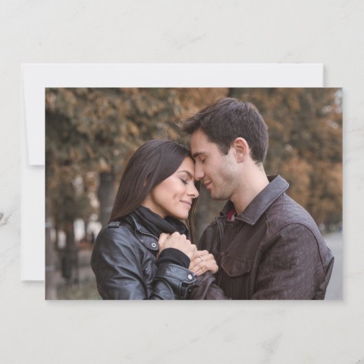 Gold Ampersand einfaches Foto für Hochzeiten im He Save The Date (Rückseite)