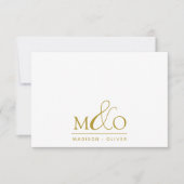 Gold Ampersand Monogramm Coupon Note Card Mitteilungskarte (Vorderseite)