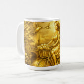 Gold Amsterdam Arched Bridges Charm Kaffeetasse (Vorderseite Links)