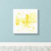 Gold Amsterdam Bögen Charm Leinwanddruck (Insitu (Holzboden))