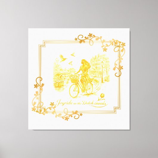 Gold Amsterdam Bögen Charm Leinwanddruck (Vorderseite)