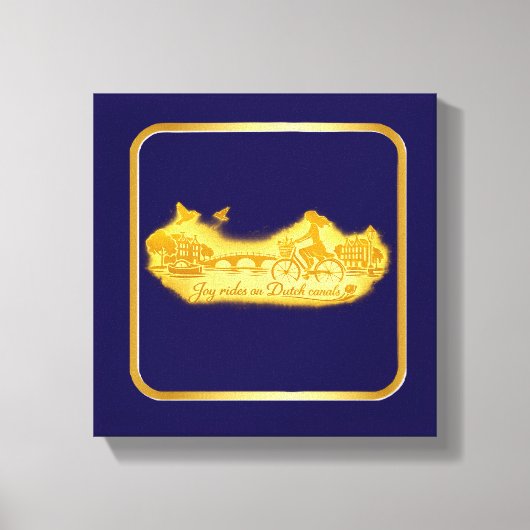 Gold Amsterdam Bögen Charm Leinwanddruck (Vorderseite)