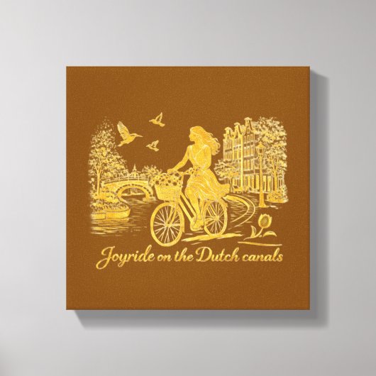 Gold Amsterdam Bögen Charm Leinwanddruck (Vorderseite)