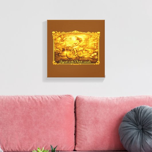 Gold Amsterdam Bögen Charm Leinwanddruck (Insitu (Wohnzimmer))