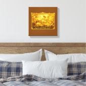 Gold Amsterdam Bögen Charm Leinwanddruck (Insitu (Schlafzimmer))