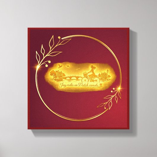 Gold Amsterdam Bögen Charm Leinwanddruck (Vorderseite)