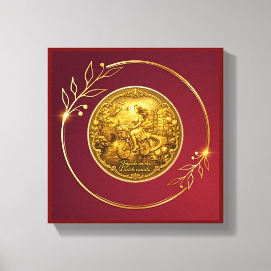 Gold Amsterdam Bögen Charm Leinwanddruck (Vorderseite)