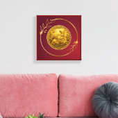 Gold Amsterdam Bögen Charm Leinwanddruck (Insitu (Wohnzimmer))
