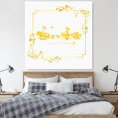 Gold Amsterdam Bögen Charm Leinwanddruck (Insitu (Schlafzimmer))